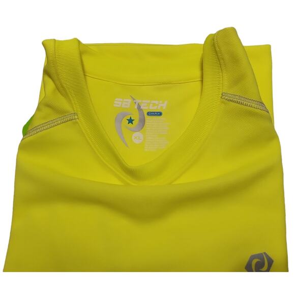 SB Tech CoolPlay Men's Performance Active Moisture Wicking Shirt, Yellow, XL - Picture 7 of 10
